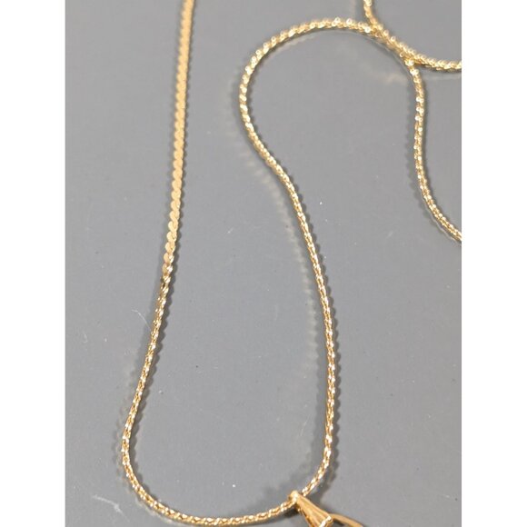 Vintage Accents by Halllmark Gold Tone Wire Wrap Heart Necklace 18" - Picture 5 of 8